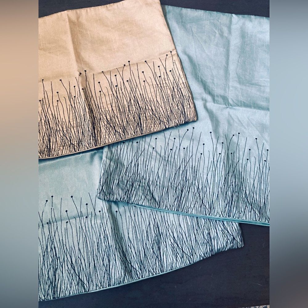 3-pc Faux Silk Throw Pillow Covers